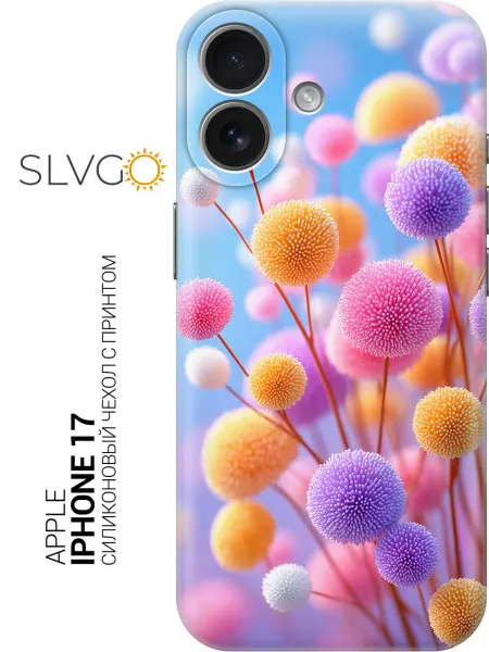 SLVGO Чехол на Apple iPhone 17 с цветочками