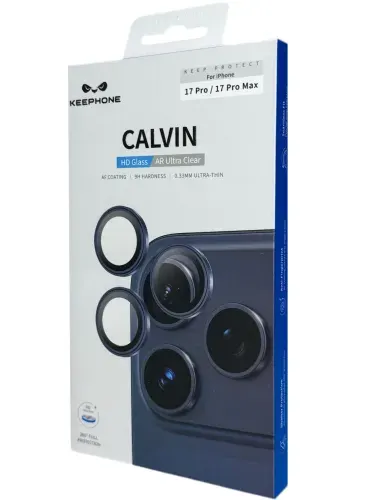 Keephone Calvin Линзы на камеру iPhone 17 Pro / 17 Pro Max, защитное стекло на камеру, алюминиевый сплав, цвет Deep Blue