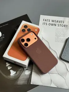 Чехол для iPhone 17 Pro Max / TechWoven Case MagSafe / Фирменная Анимация NFC / Закрытая Camera Control кнопка / Sienna_2