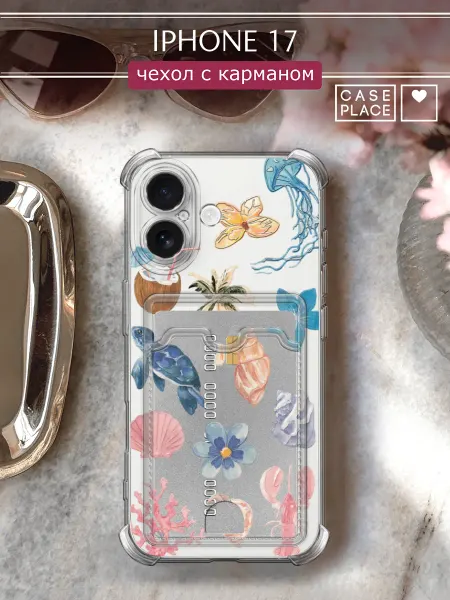 Case Place Чехол на iPhone 17 с картой летний