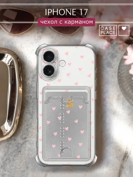 Case Place Чехол на iPhone 17 с картой с цветочками
