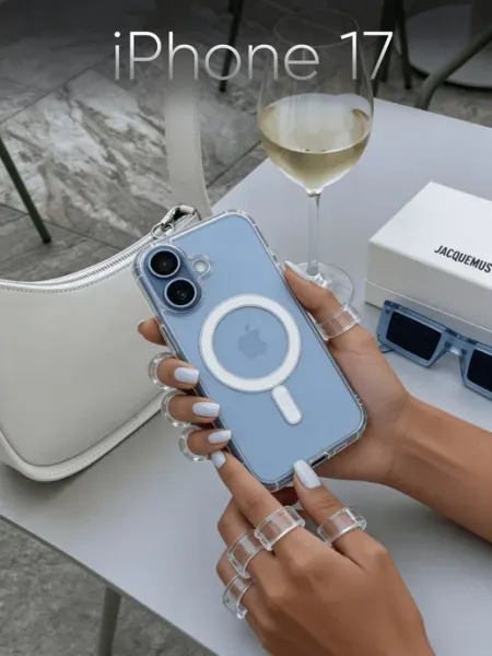 CaseLixx Чехол на iPhone 17 MagSafe прозрачный с магнитом