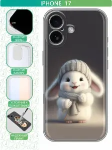 Чехол для Iphone 17 с принтом Зайчик