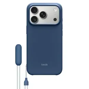 Чехол для iPhone 17 Pro MagSafe Kickstand, синий, пластиковый, сильный магнит