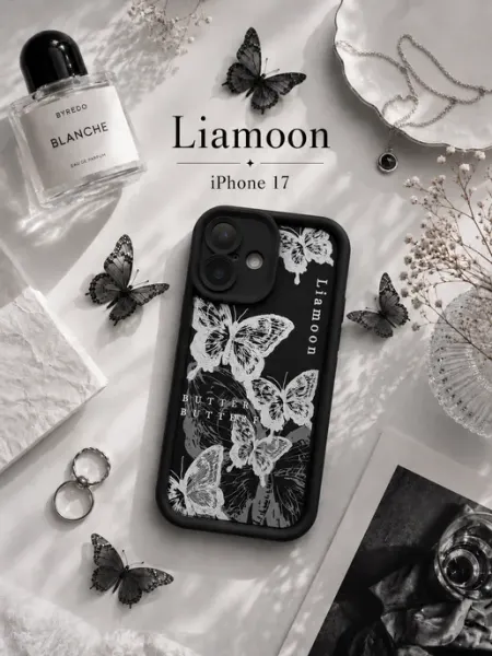 Liamoon Чехол на iPhone 17 объемный с принтом