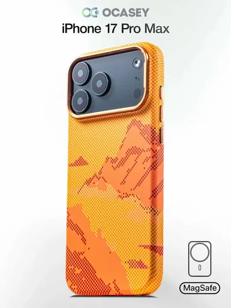 О'кейси Чехол на iPhone 17 Pro Max MagSafe карбоновый