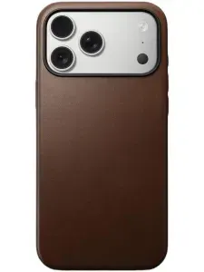 Чехол кожаный Nomad на iPhone 17 Pro / Айфон 17 Про, MagSafe, коричневый