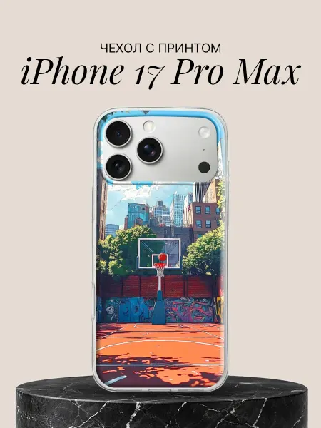 ПиктурКейс Чехол на iPhone 17 Pro Max с принтом Городской баскетбол