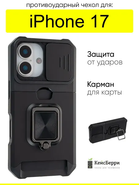 КейсБерри. Чехол для iPhone 17, серия Plastic slot