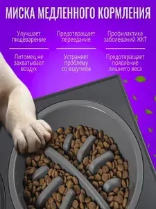 Миска медленного кормления для собак