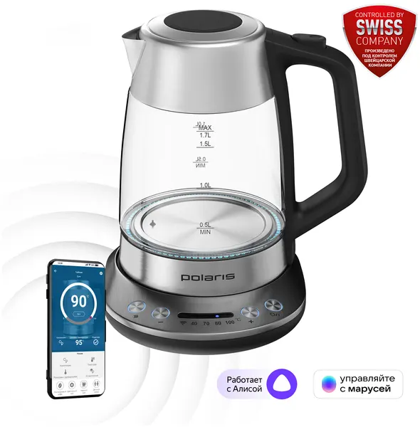 Электрический чайник Polaris PWK 1775CGLD WIFI IQ Home
