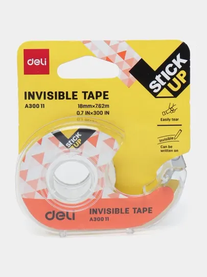 Скотч, 18 * 7.62 м, с диспен. Invisible 30011 Deli