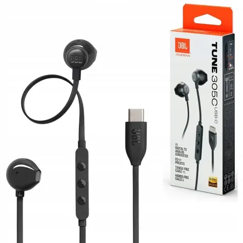 JBL Tune 305C USB Type-C Проводные наушники, с микрофоном, белые