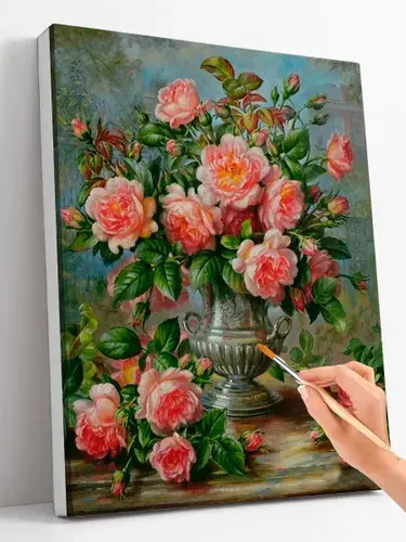 Картина по номерам 40x50 "Розы"