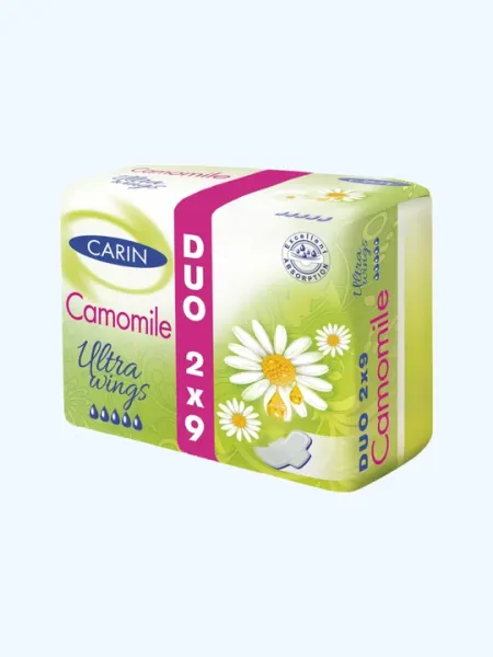 CARIN женские прокладки, 18/20 шт, 5 капель DUO PACK