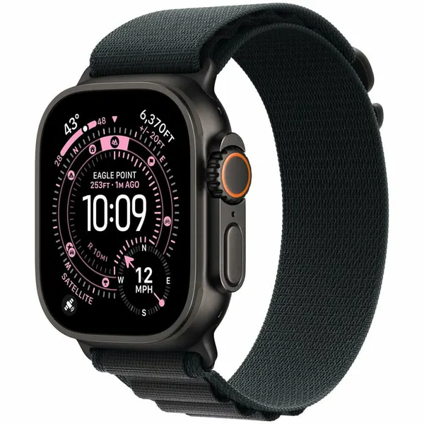 Смарт-часы Apple Watch Ultra 3 49 мм Black, L ремешок черный Alpine