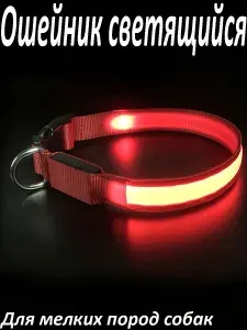 Светящийся ошейник для собак и кошек