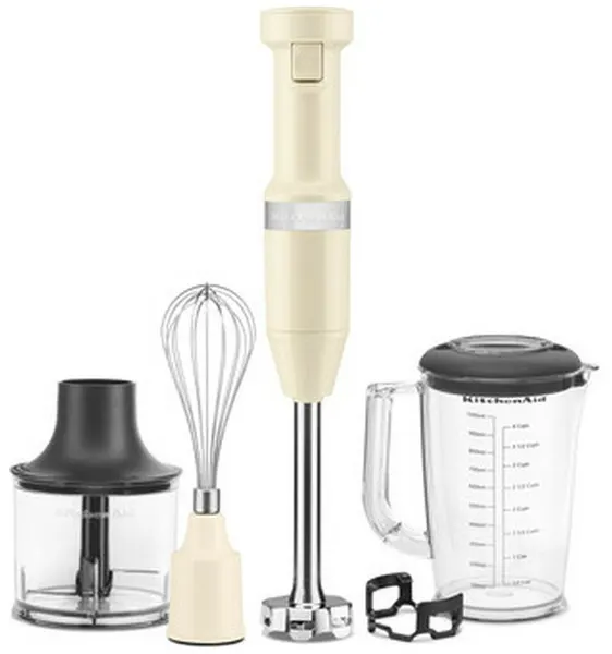 Погружной блендер KitchenAid "Кремовый", с турборежимом, защитная крышка, 180Вт