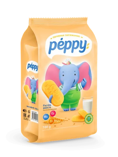 Печенье затяжное Peppy Ca, Mg, Zn, 180 г