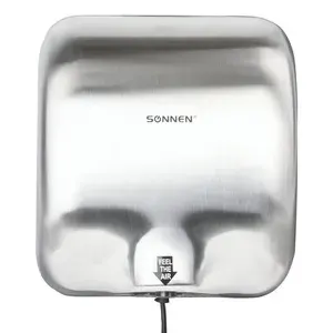 Сушилка для рук SONNEN HD-999, 1800 Вт, нержавеющая сталь, антивандальная, хром, 604746