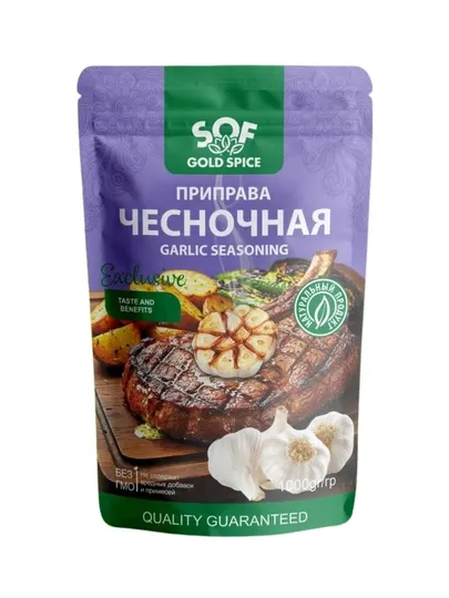 SOF Gold Spice Приправа чесночная 100г, 1 кг натуральная