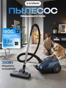 ENDEVER Пылесос напольный бытовой для дома / мощный для ковров и мебели 1800 Вт SkyClean VC-252