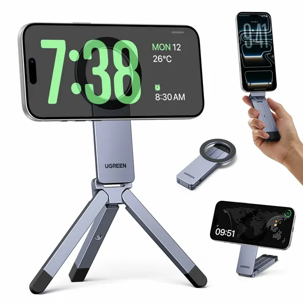 Подставка для телефона и планшета UGREEN LP962 (75509) Magnetic Phone And Tablet Tripod Stand. Цвет: серый