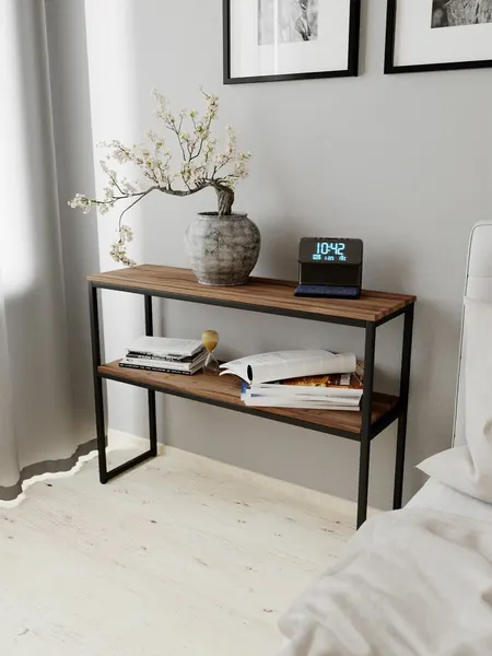 Столик консольный IamLoft, для телевизора, ЛДСП, современный стиль, коричневый, 100х29х75 см