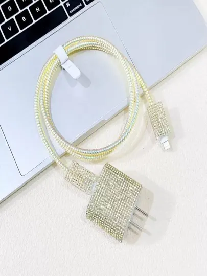 Чехол для зарядного устройства со стразами MagSafe 18W 20W набор 4 предмета