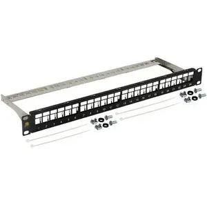 Патч панель, наборная, 19" 1U 24x FTP, Lanmaster (LAN-PPN24OK-STP)