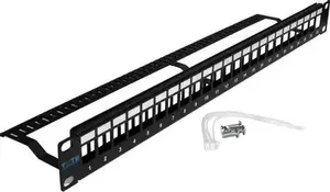 Патч панель, наборная, 19" 1U 24xRJ45, UTP, Lanmaster (TWT-PP24OK-UTP)