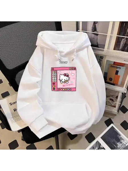 Толстовка с капюшоном и принтом Hello Kitty