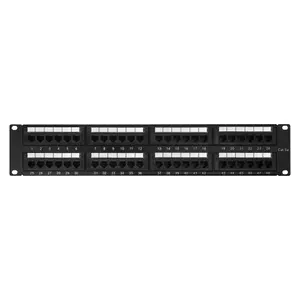 NEOMAX Патч-панель 19" 2U, 48 портов, кат.5E, UTP, Dual IDC, черный, NM-PP-2U48P-UC5E-D-108-BK