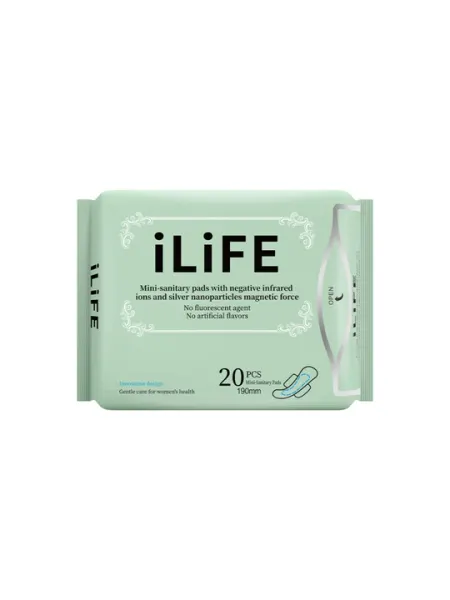 ILiFE базовые гигиенические прокладки Mini с анионовым чипом 190 мм, 20 шт