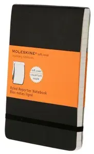 Блокнот Moleskine Reporter Soft, 192стр, в линейку, мягкая обложка, черный qp811