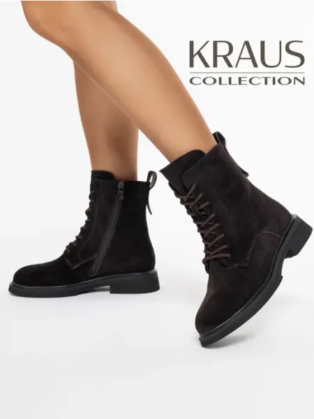 KRAUS Collection Ботинки женские зимние высокие замшевые