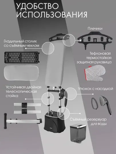 Многофункциональный вертикальный паровой утюг Duvel M3, 1950 Вт