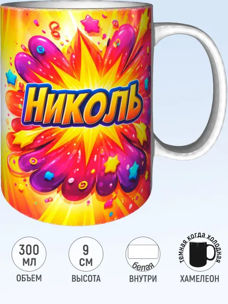 MadePrint Кружка именная Николь - хамелеон