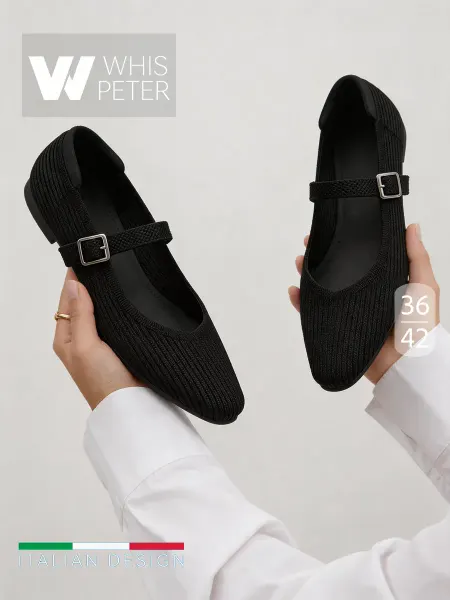 WHIS PETER Балетки с квадратным носом повседневные