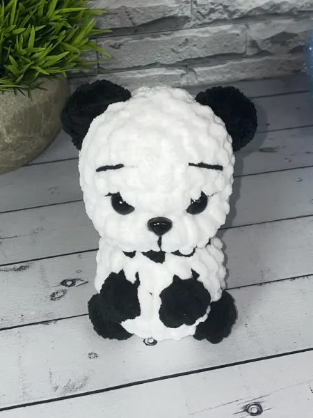 Мои ушастики Вязаная игрушка Мишка Панда
