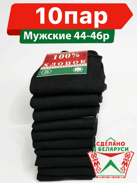 Носки Мужские "Белорусский Хлопок 100%" 10 пар, размер 31 ( Российский 47-48 )