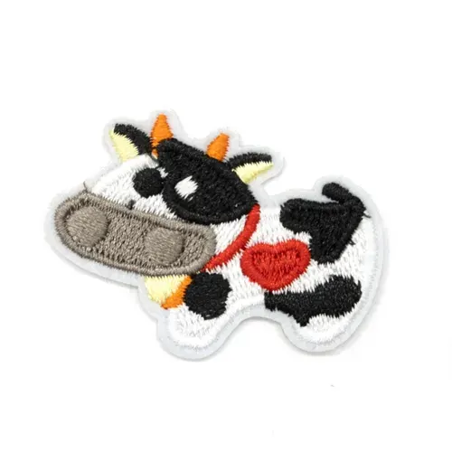 Термонаклейка для одежды Корова с сердечком, 5,1x3,7 см, Hobby&Pro