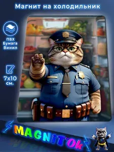 Магнит на холодильник, Кот полицейский 2