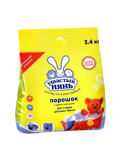 УШАСТЫЙ НЯНЬ моющее средство детское, 2.4 кг