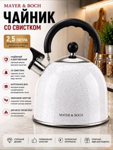 Чайник со свистком 2,5 л нержавеющая сталь