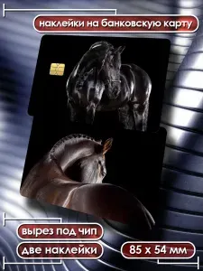 Наклейки на банковскую карту - Лошади стикеры эстетика 2