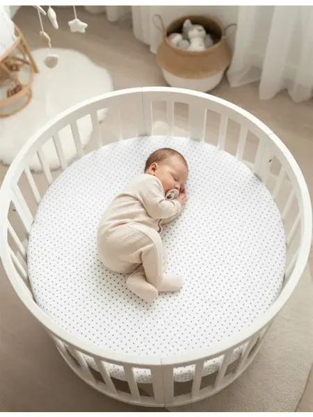 BabyGood Детская простыня на резинке круглая 75х75 см Хлопок 100%