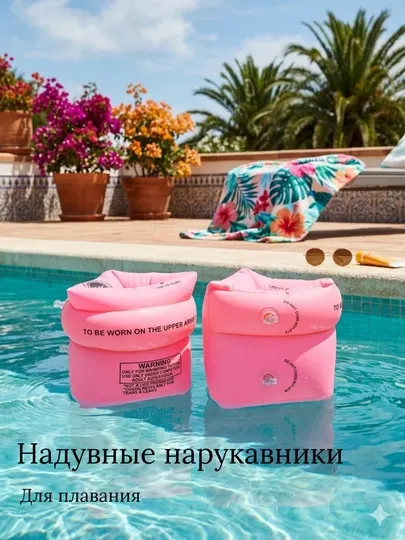 Нарукавники для плавания, баллон для бассейна 2х камерный