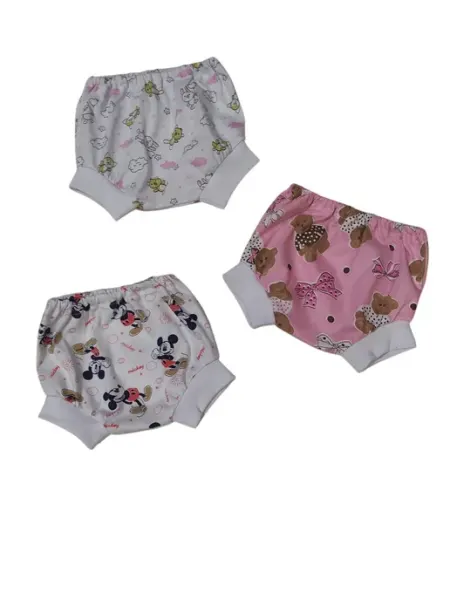 Дети в Тренде Трусы на памперс детские из кулирки набор 3 штуки