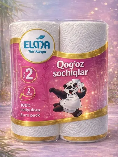 Elma бумажные полотенца, 2-слойные, 2 рулона-прочные, мягкие, надёжные и практичный выбор
